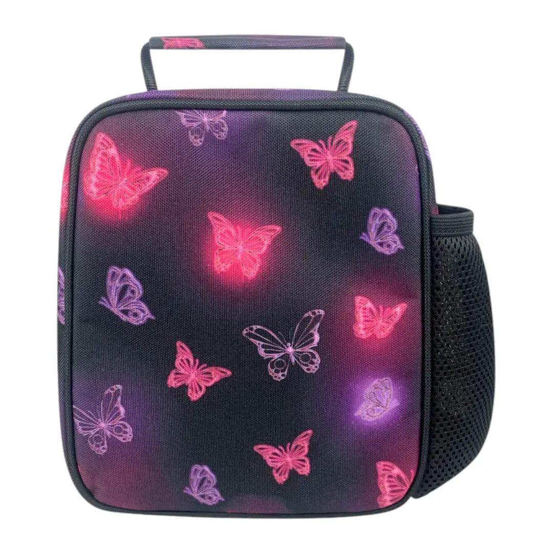 Pink & Purple Glow Butterfly Insulated Lunch Bag HYPE