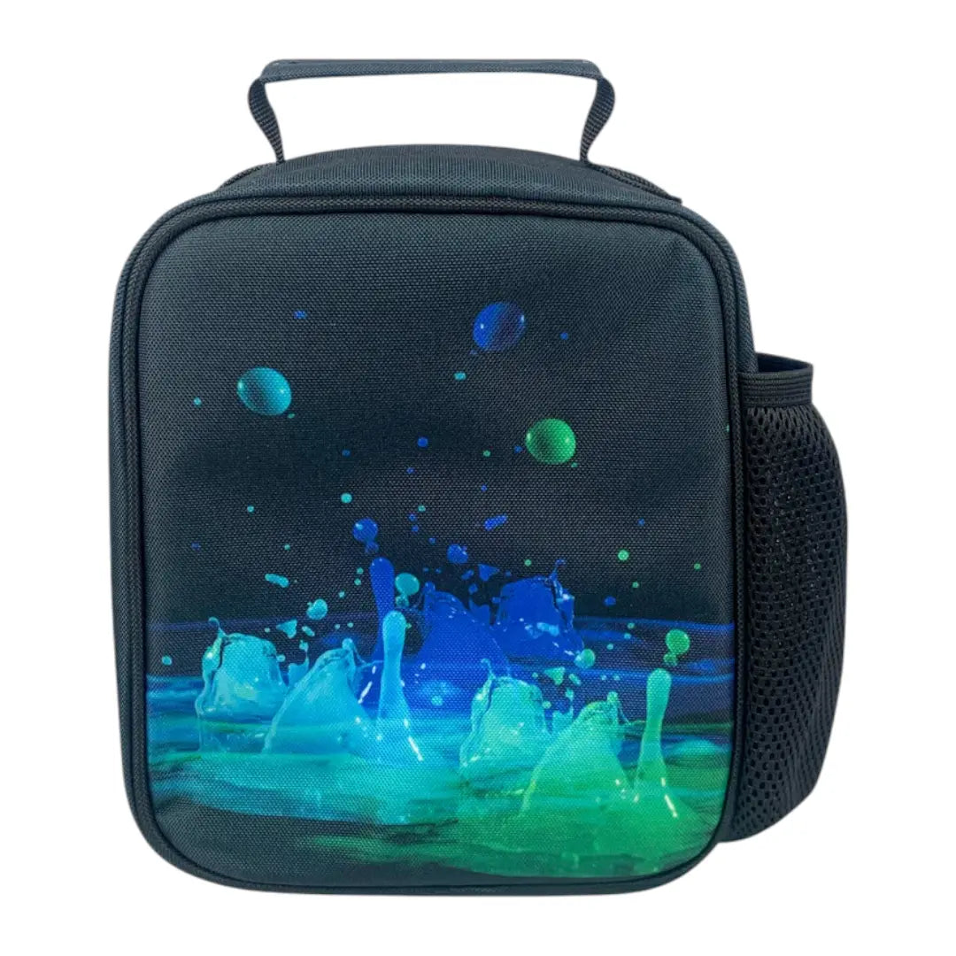 Black Insulated Lunch Bag with 3D Droplets HYPE