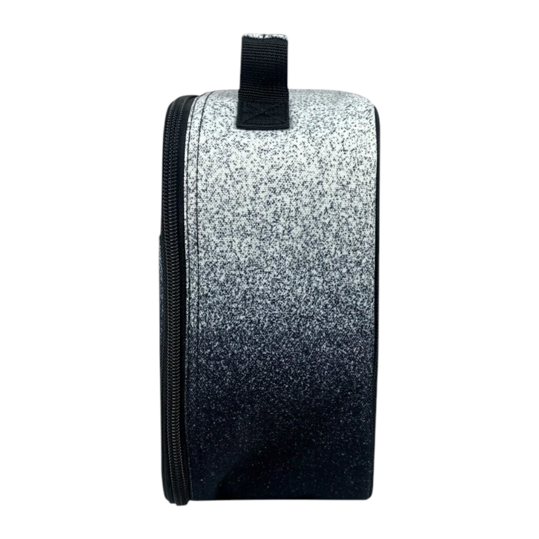 Insulated Lunch Bag Black & White Speckle Fade