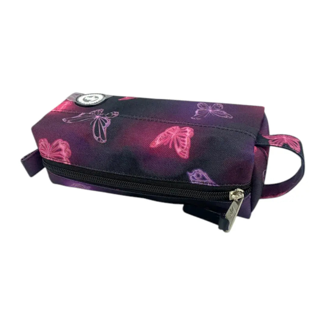 Pink & Purple Glow Butterfly Pencil Pouch HYPE