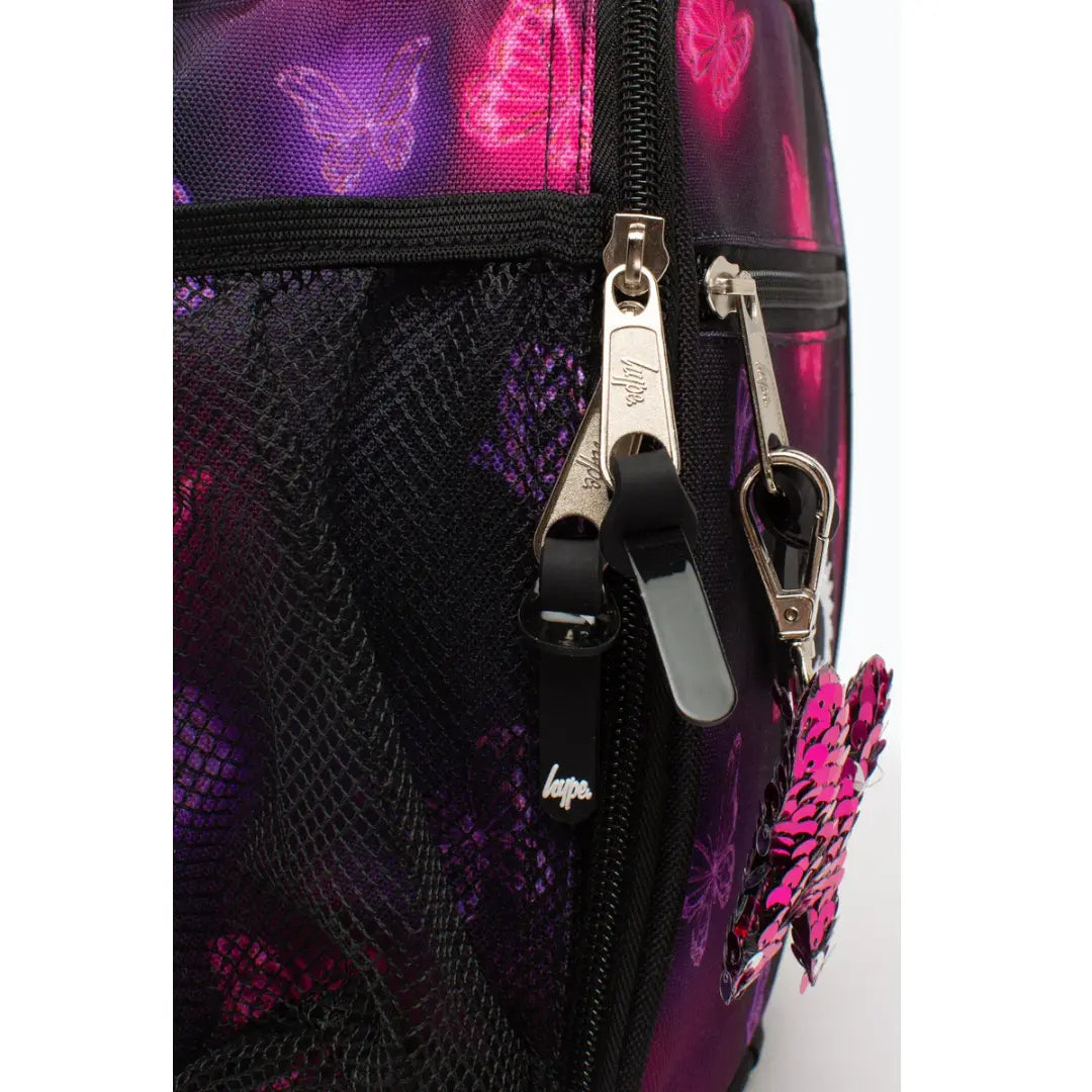 Pink & Purple Glow Butterfly Insulated Lunch Bag HYPE