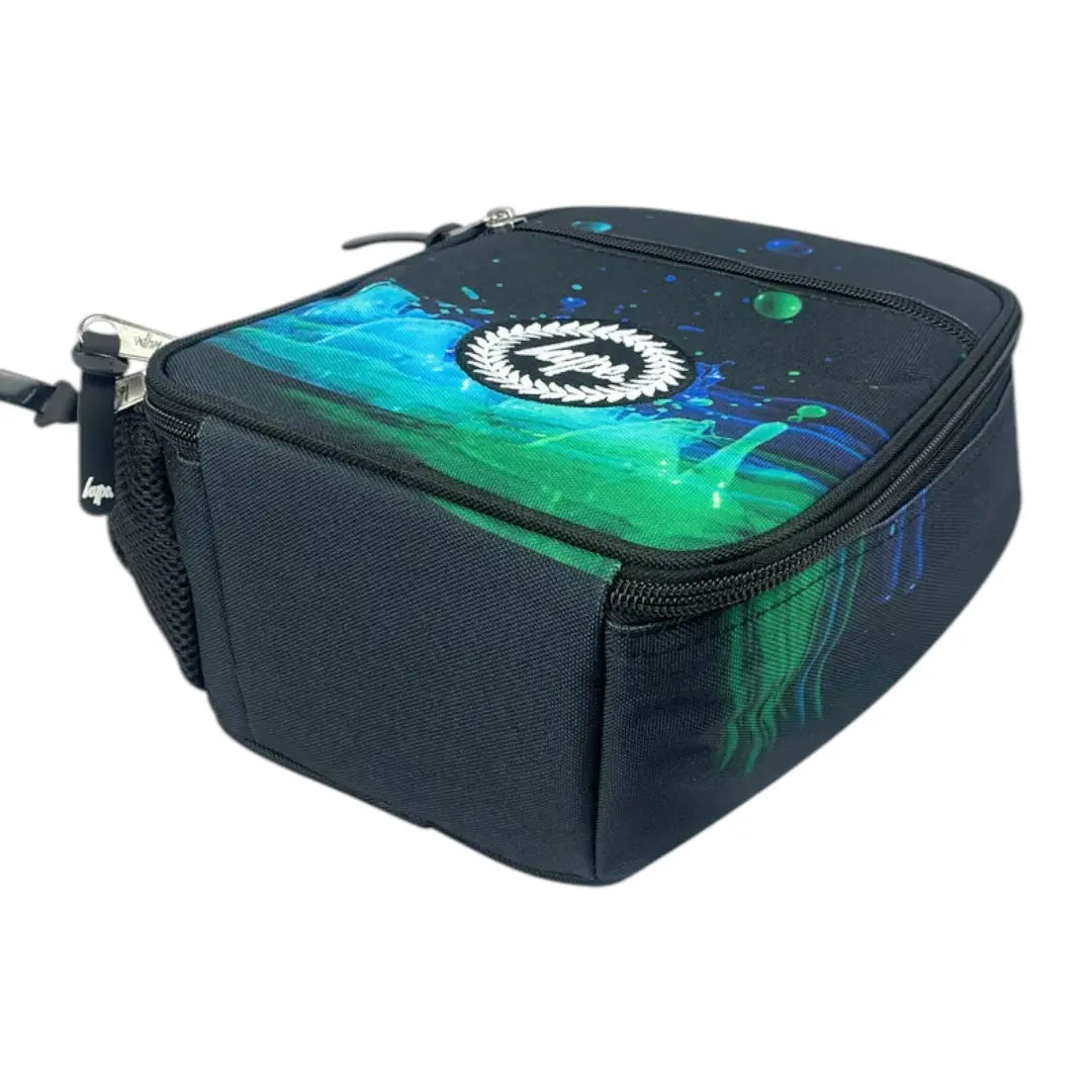 Black Insulated Lunch Bag with 3D Droplets HYPE