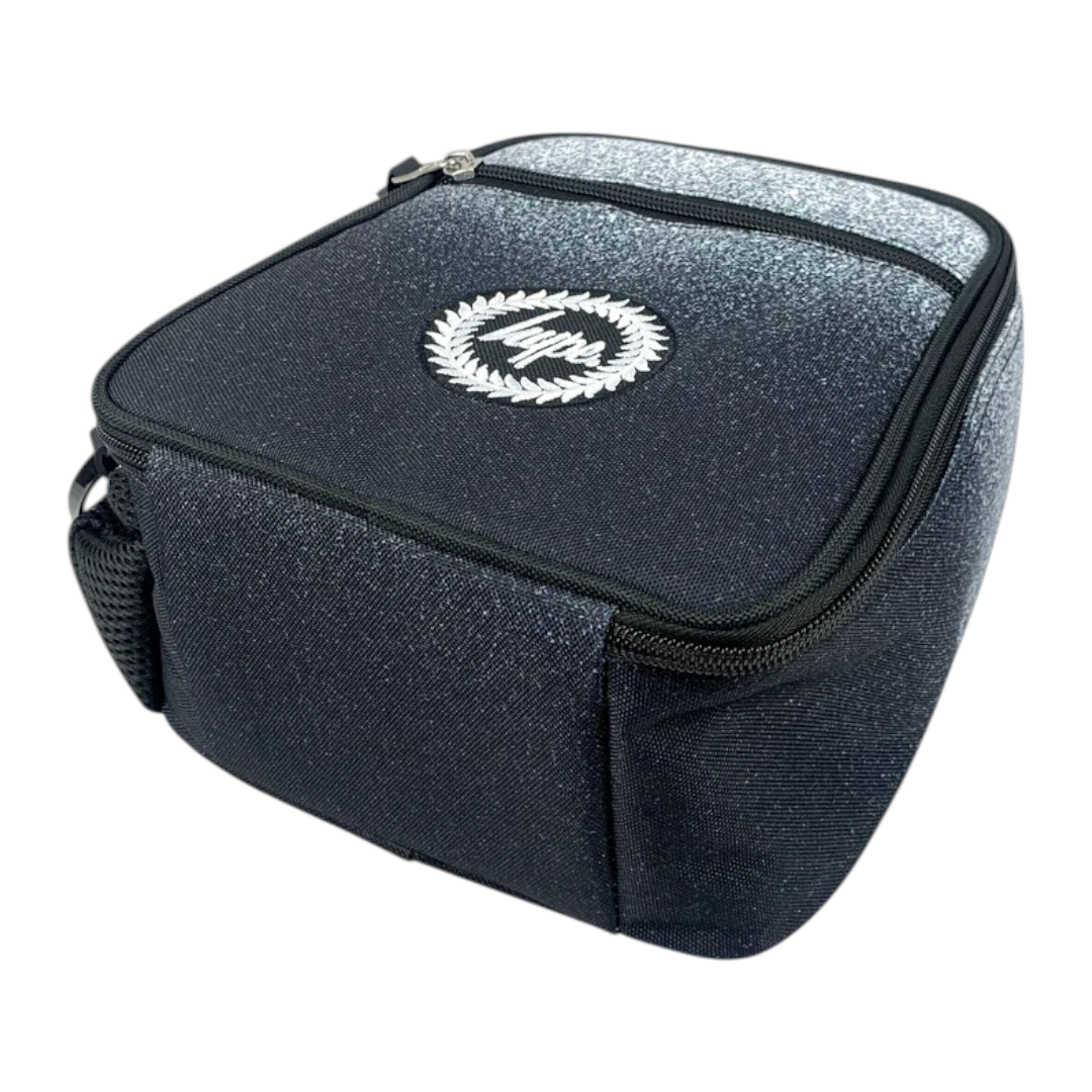 Insulated Lunch Bag Black & White Speckle Fade