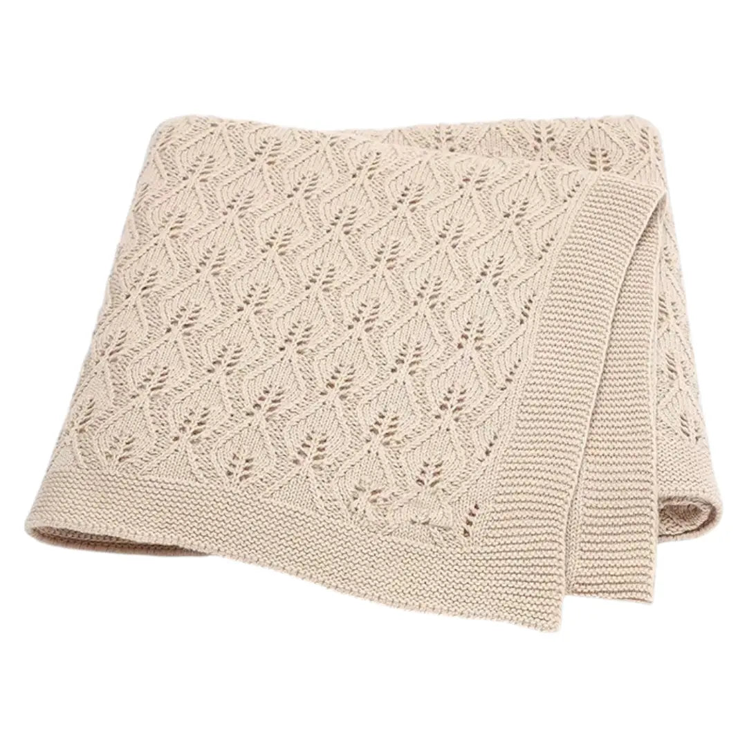 Ayla Knit Baby Blanket - Camel ORELIE