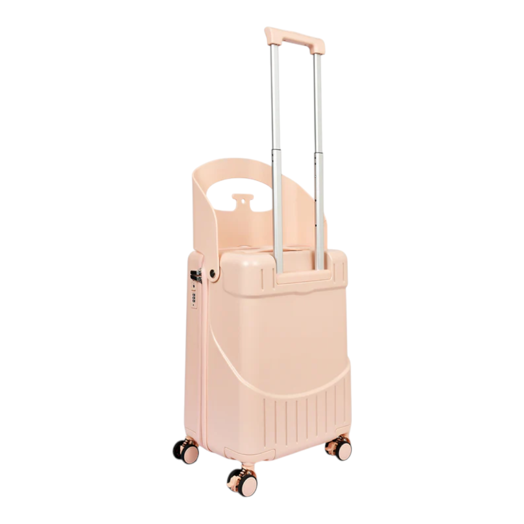 KarryOn 20" Ride-On Luggage with Kids Seat - Pink