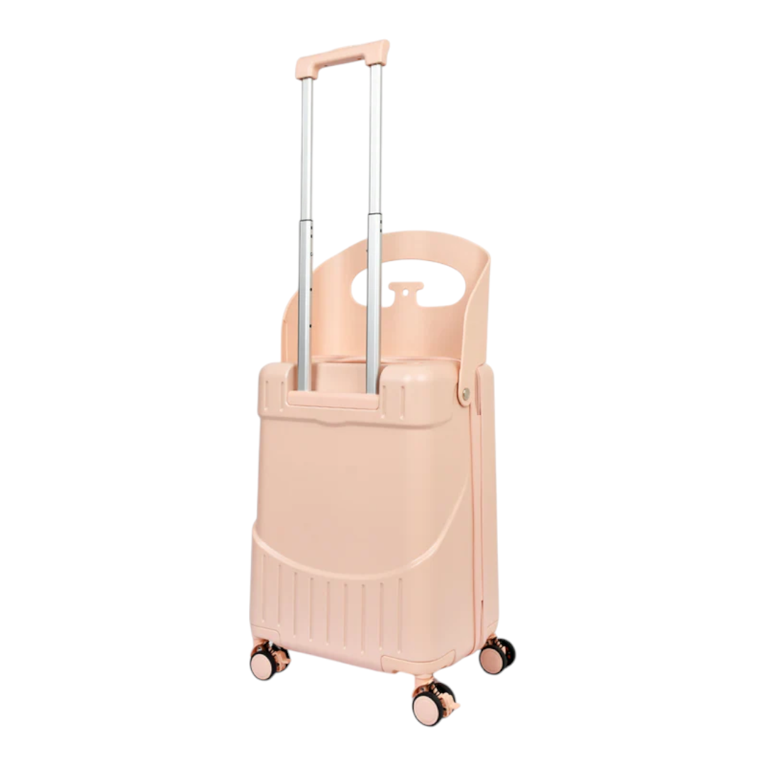 KarryOn 20" Ride-On Luggage with Kids Seat - Pink