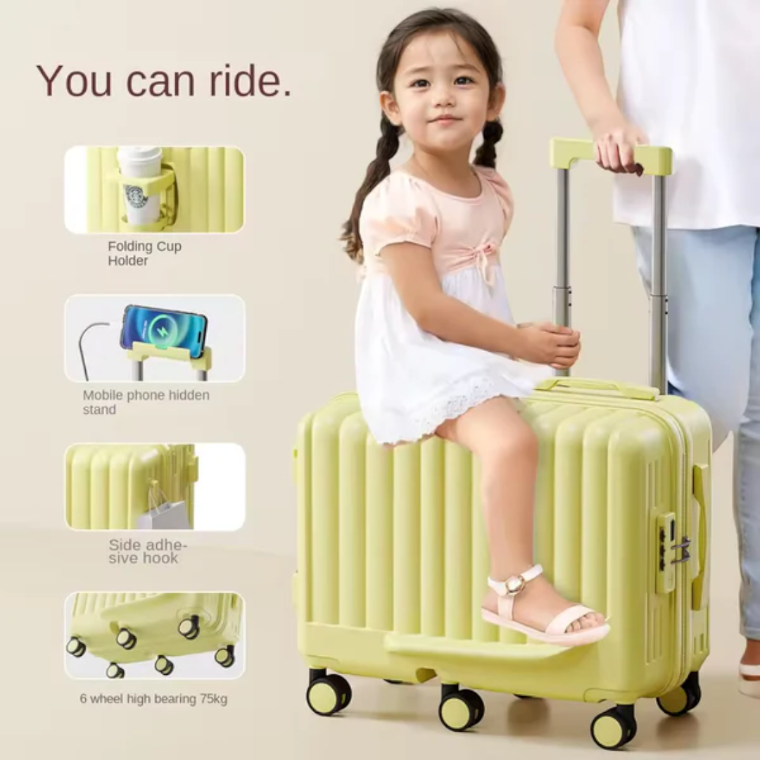 Fourone Kids 17" Underseat Cabin Luggage - Yellow