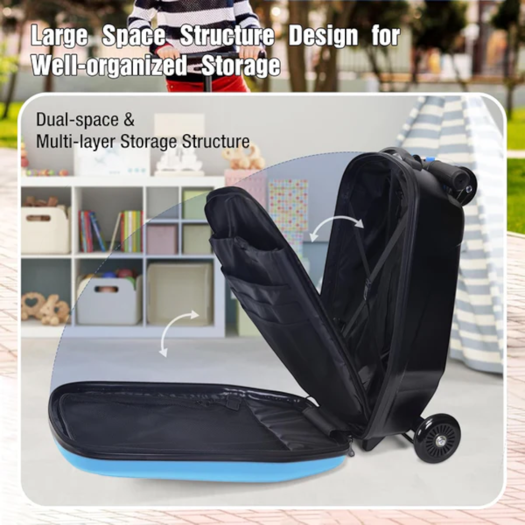 KarryOn GlideScoot – 2-In-1 Carry-On Luggage & Scooter - Blue