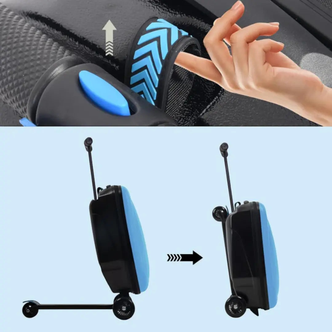 KarryOn GlideScoot – 2-In-1 Carry-On Luggage & Scooter - Blue Bagsouq