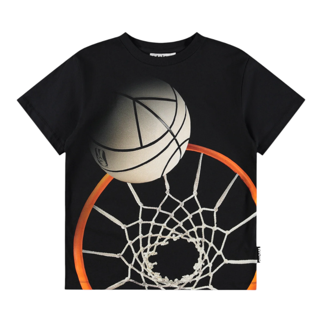 Boys Basket Hoop Organic Cotton T-Shirt