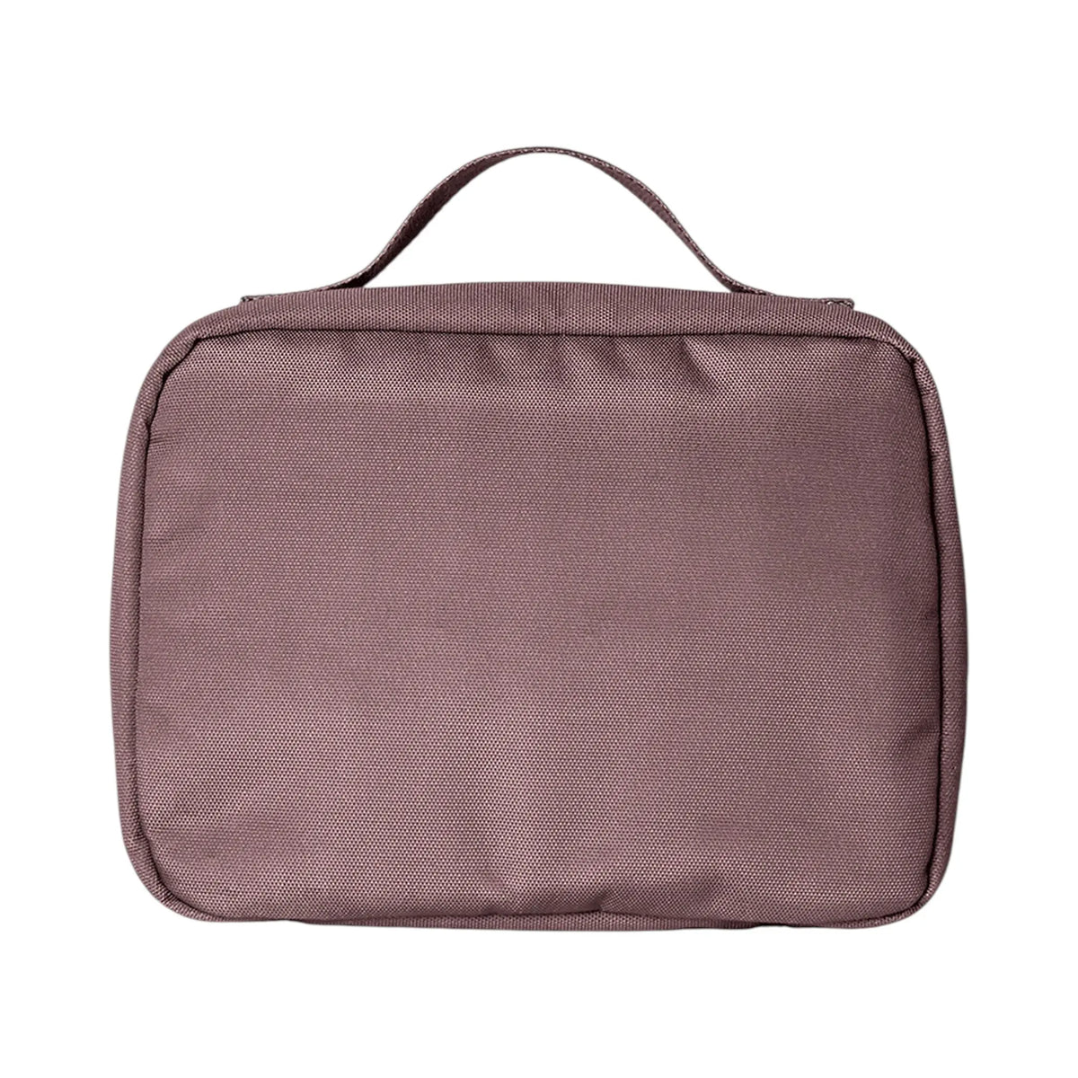 Lil Bunnies - The Collective insulated square lunch bag in a solid mauve colour with a top carry handle.