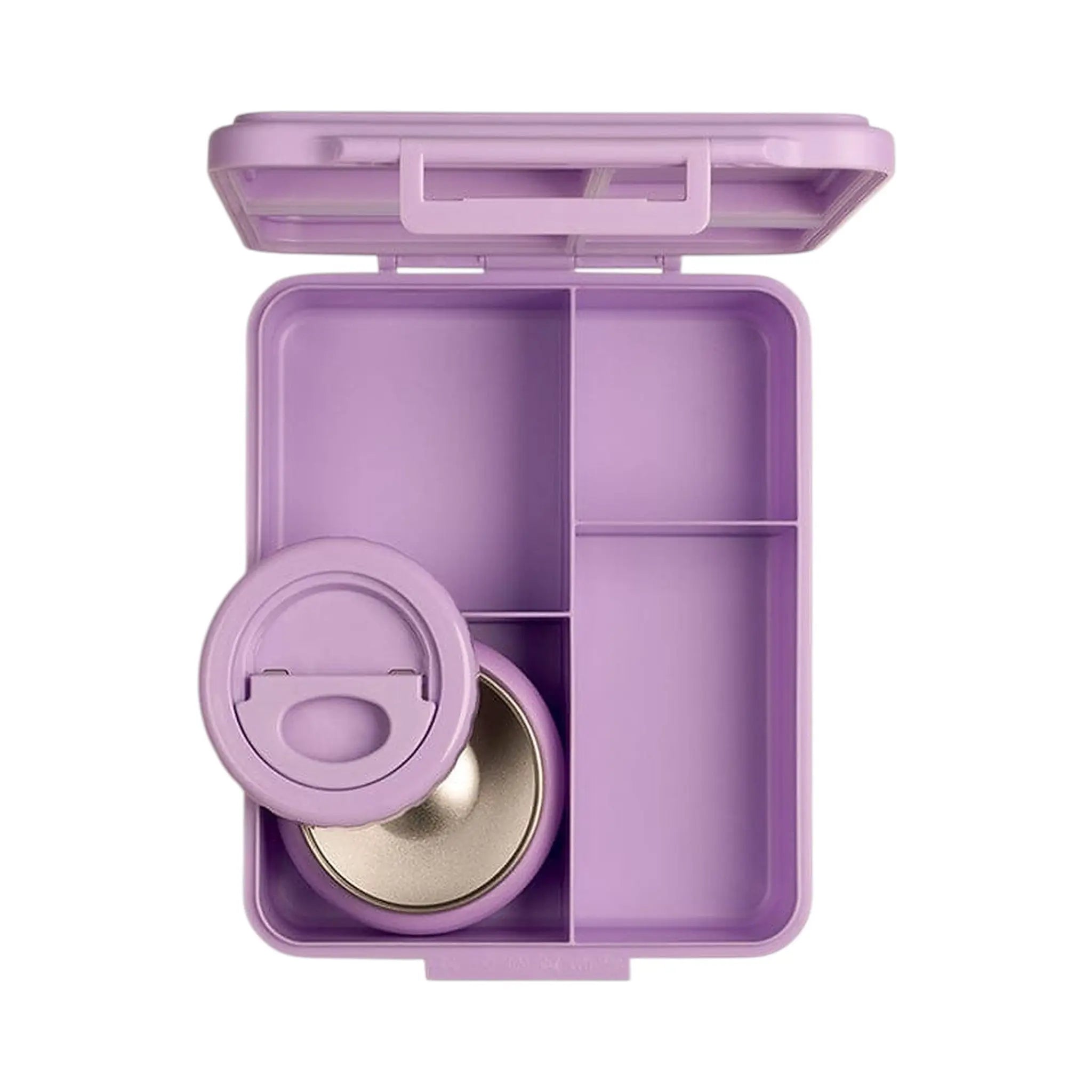 Lil Bunnies - The Collective purple grand lunchbox with a matching insulated food jar and three internal compartments.