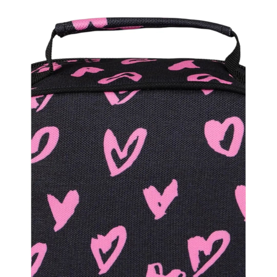 Black Pink Scribble Heart Lunch Bag HYPE