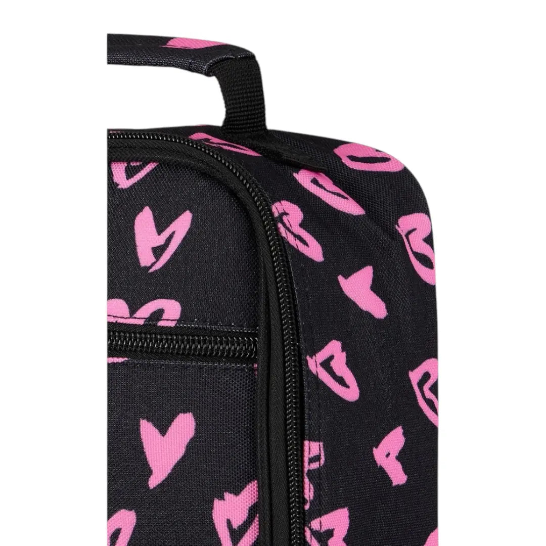 Black Pink Scribble Heart Lunch Bag HYPE
