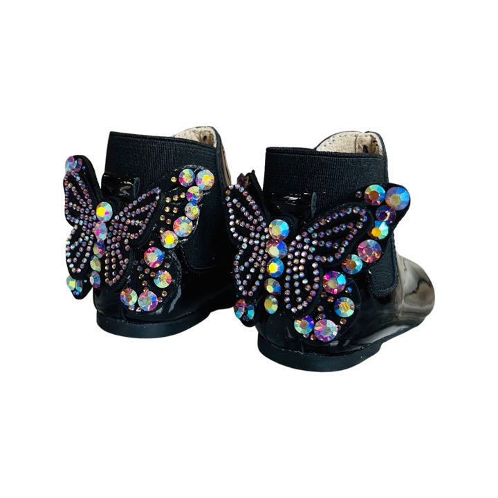 Leather Chelsea Boots With Butterfly