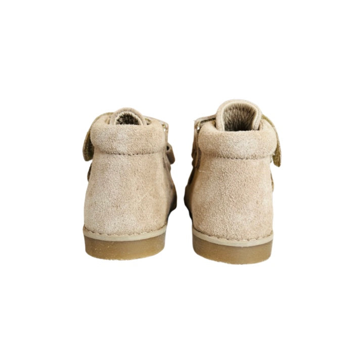 Double Strap Velcro Opening Suede Leather