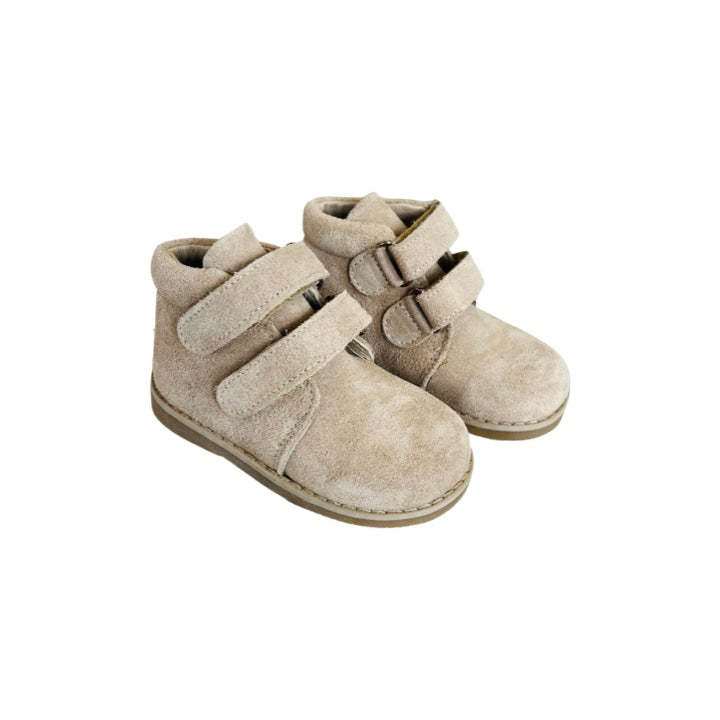Double Strap Velcro Opening Suede Leather