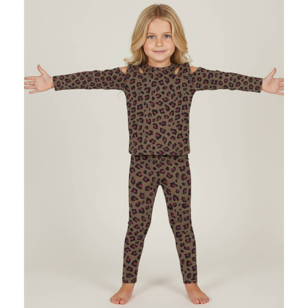 Animal Print Jersey T-shirt & Leggings
