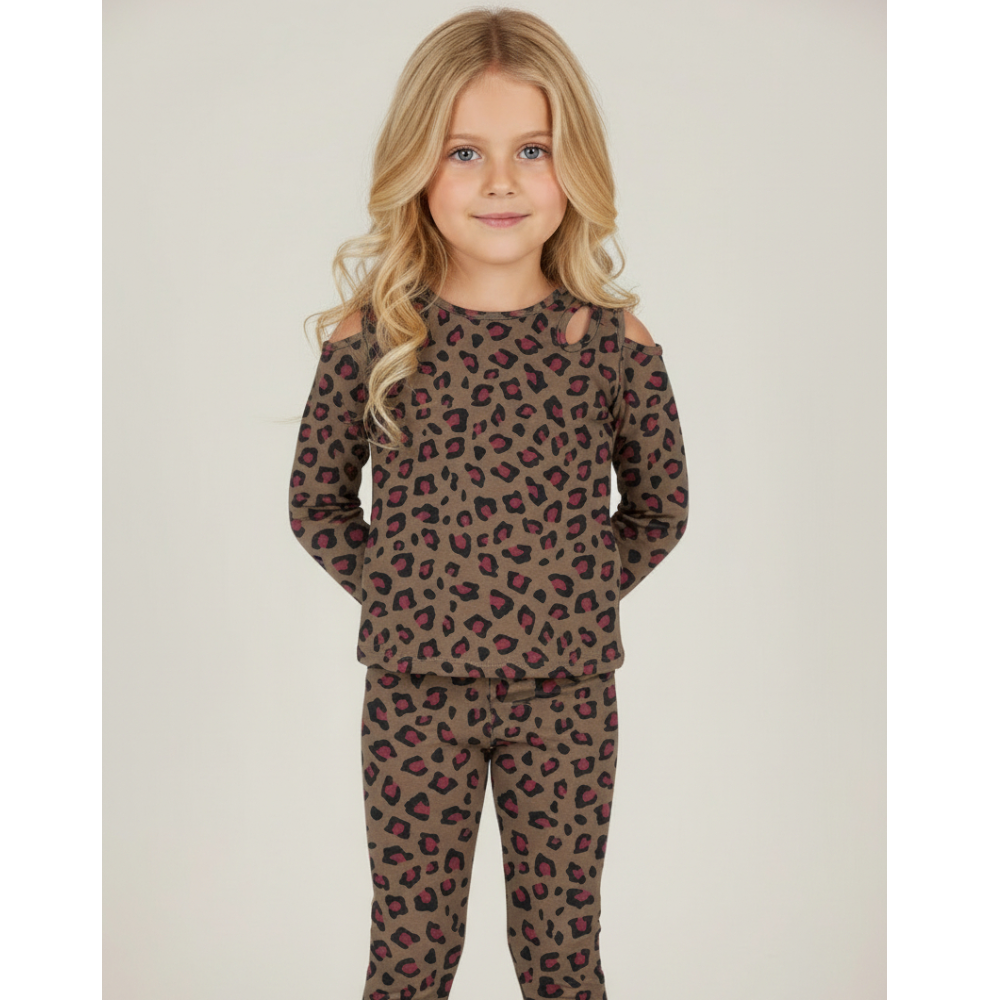 Animal Print Jersey T-shirt & Leggings