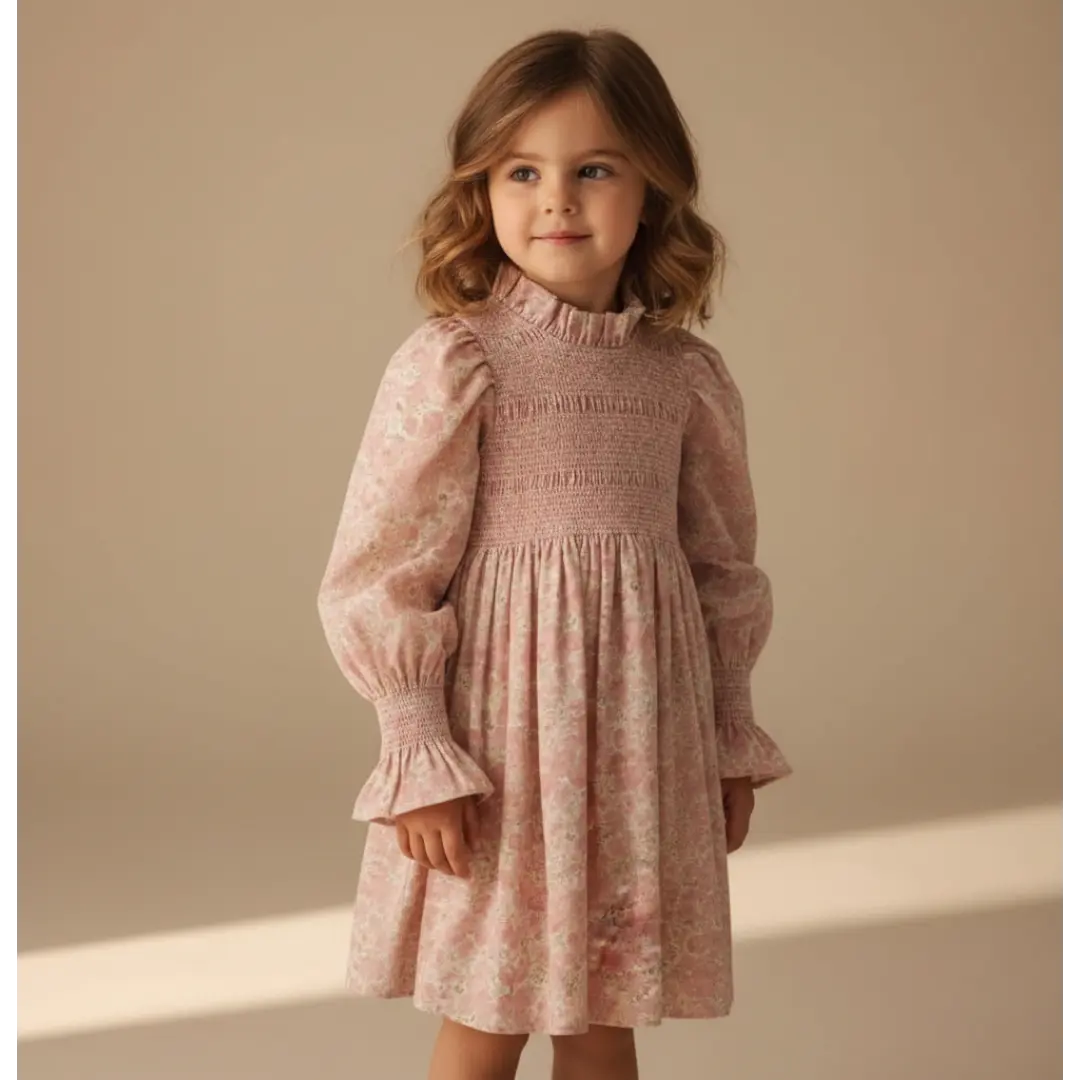Blush Garden Smocked Dress ORELIE