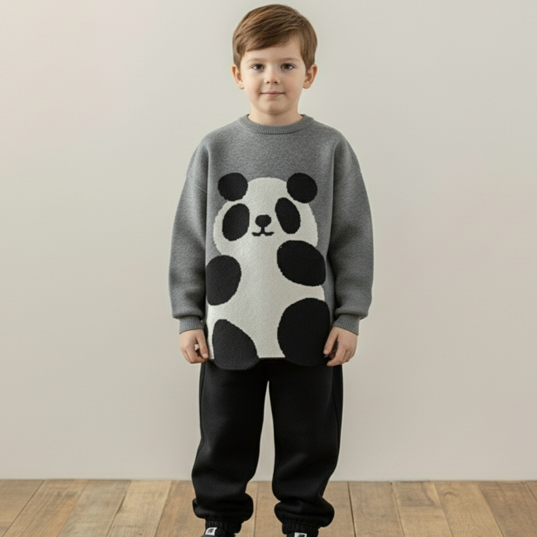 Monochrome Panda Sweater