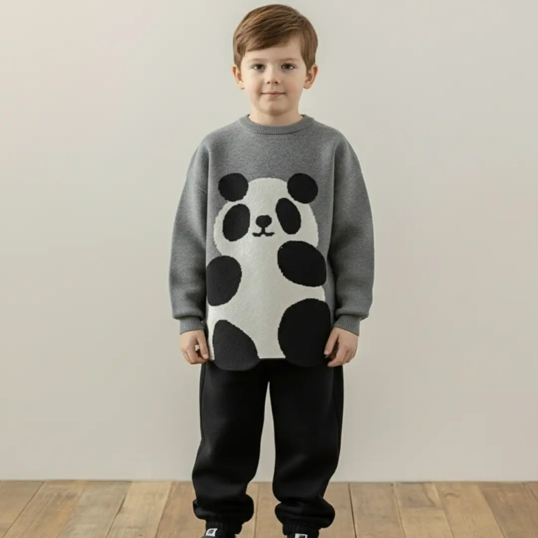 Monochrome Panda Sweater ORELIE