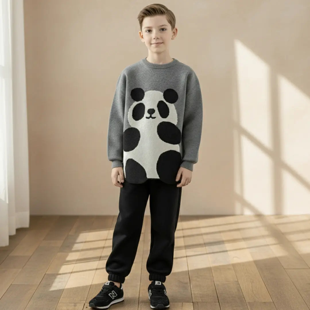 Monochrome Panda Sweater ORELIE