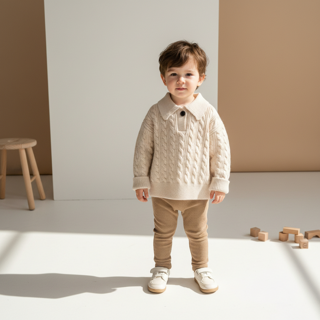 Arden Knit Polo - Cream