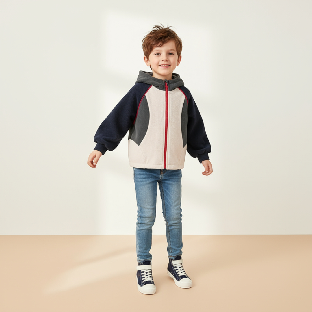 Ryder Colorblock Jacket - Blue-Grey