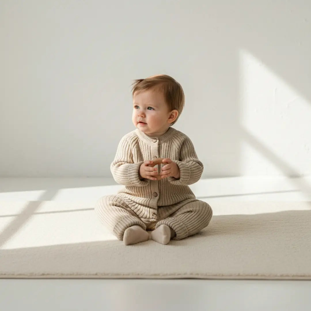 Rafa Ribbed Knit Romper - Sand ORELIE