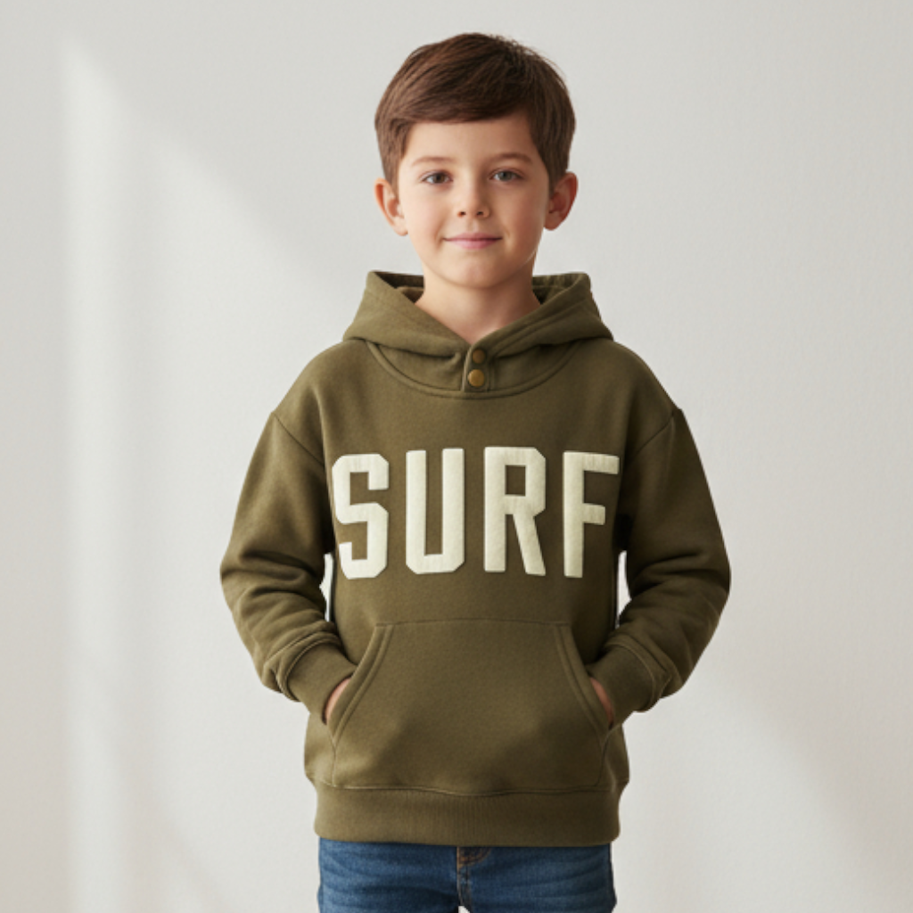 Finn Surf Hoodie - Olive Green