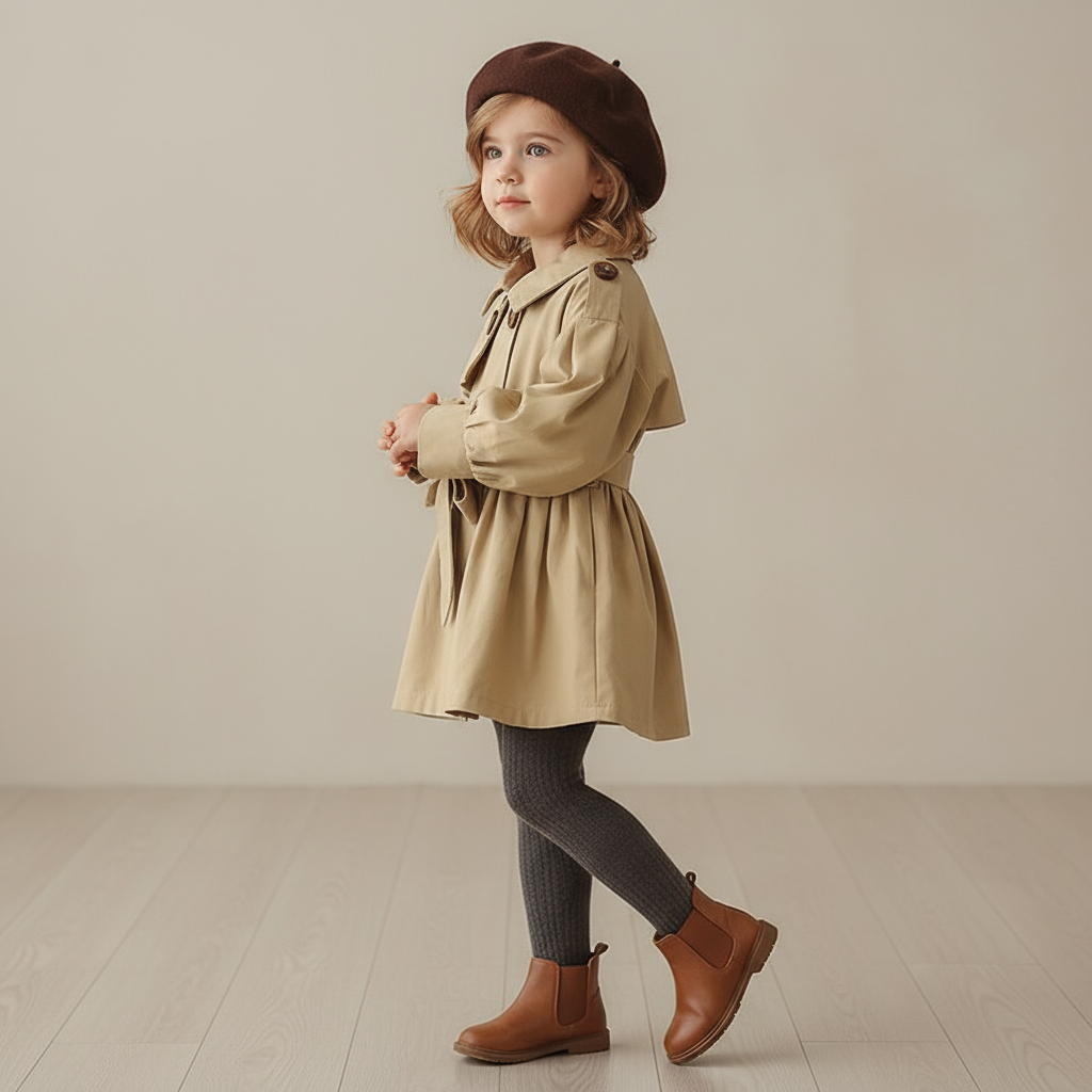 Émilie Bow Trench Coat - Beige