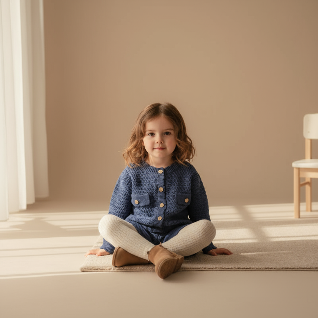 Cléa Knit Co-ord Set - Dusty Blue