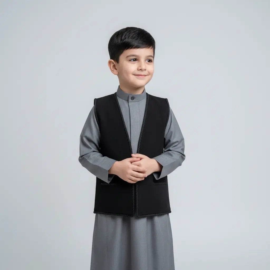 Noir Suede Vest LAYALEE