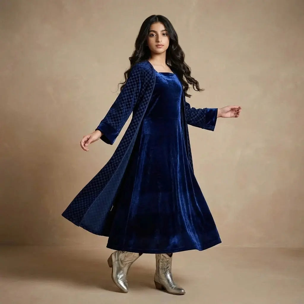 Samaa Navy Velvet Set LAYALEE