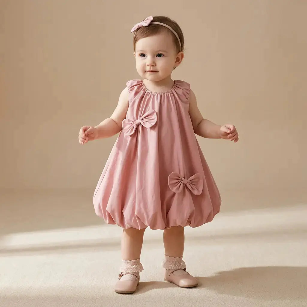 Paloma Bow Dress - Lil Bunnies - The Collective