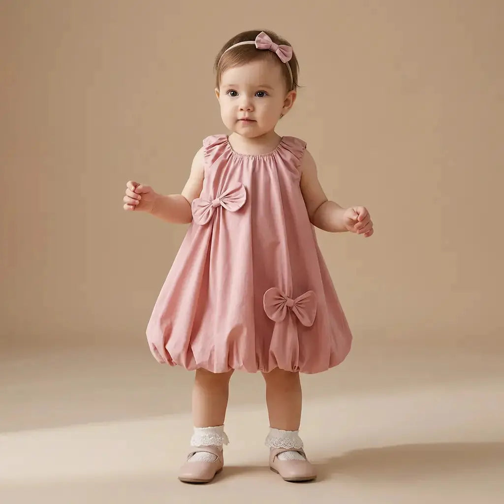 Paloma Bow Dress - Lil Bunnies - The Collective