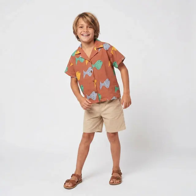 Multicolor Fish all over woven shirt WOLF & RITA