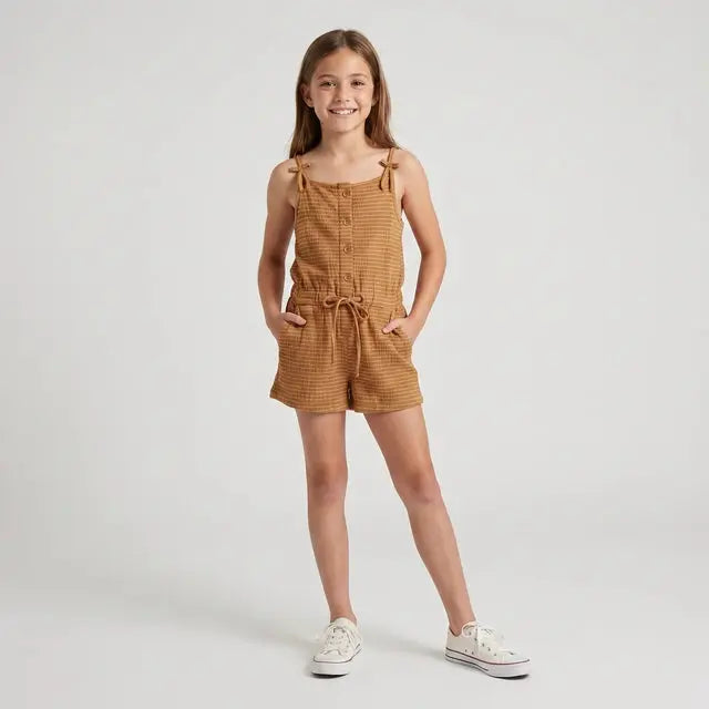 Playsuit Door Café au Lait LITTLE HEDONIST