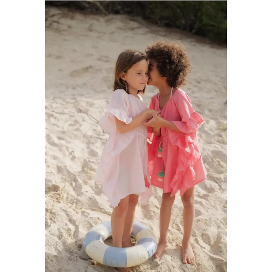 Pink Girls Caftan Swim Cover Up LISON PARIS