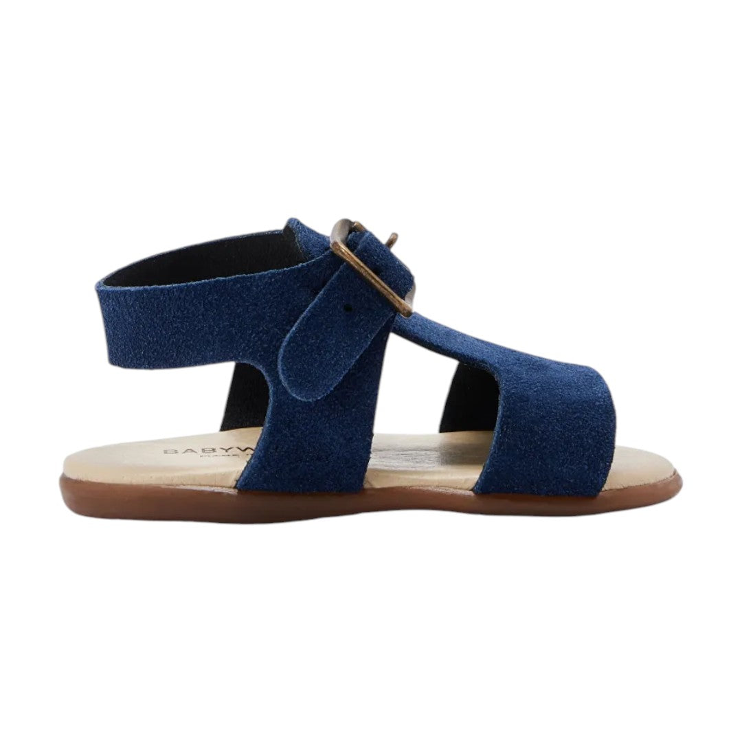 Blue Suede Leather Sandal