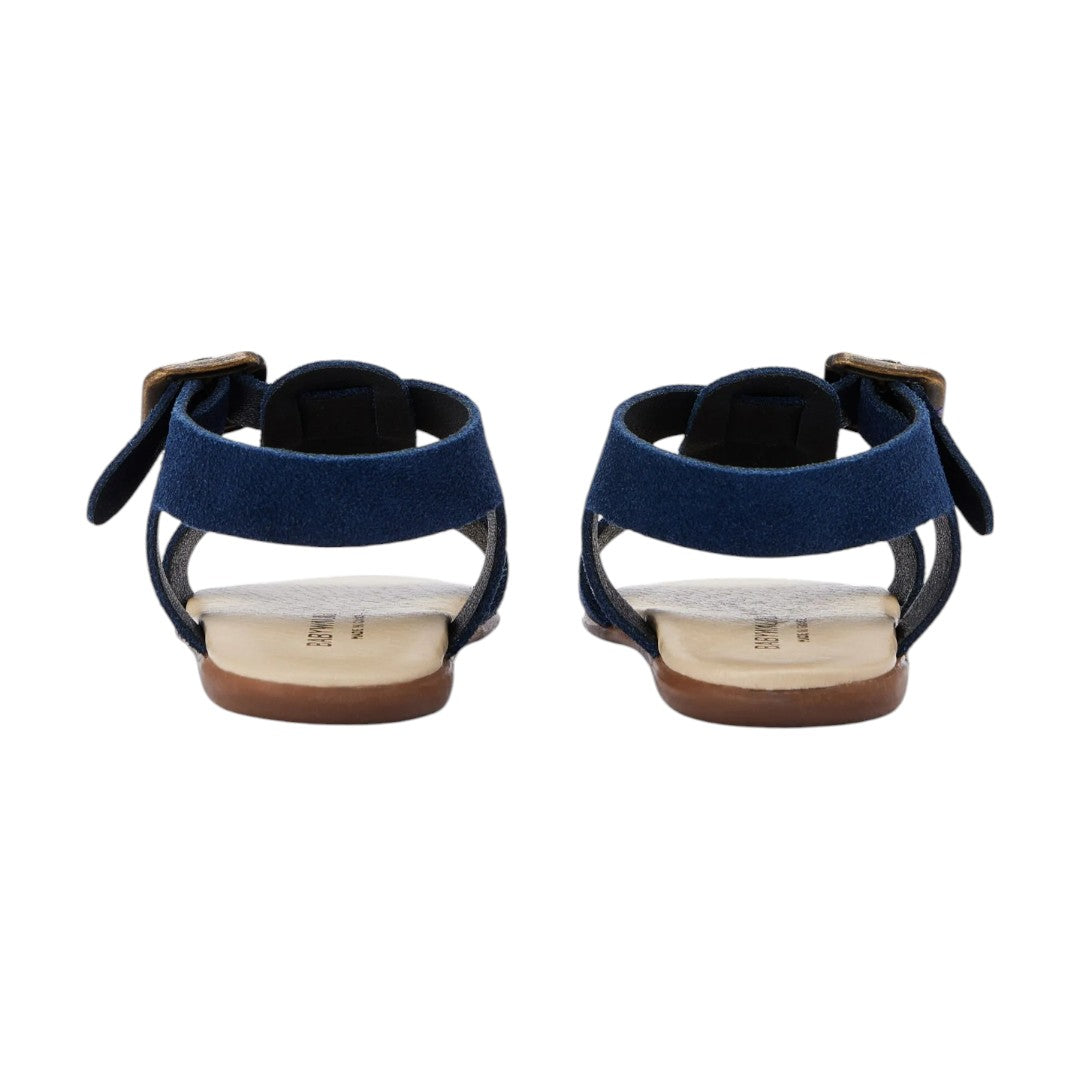 Blue Suede Leather Sandal