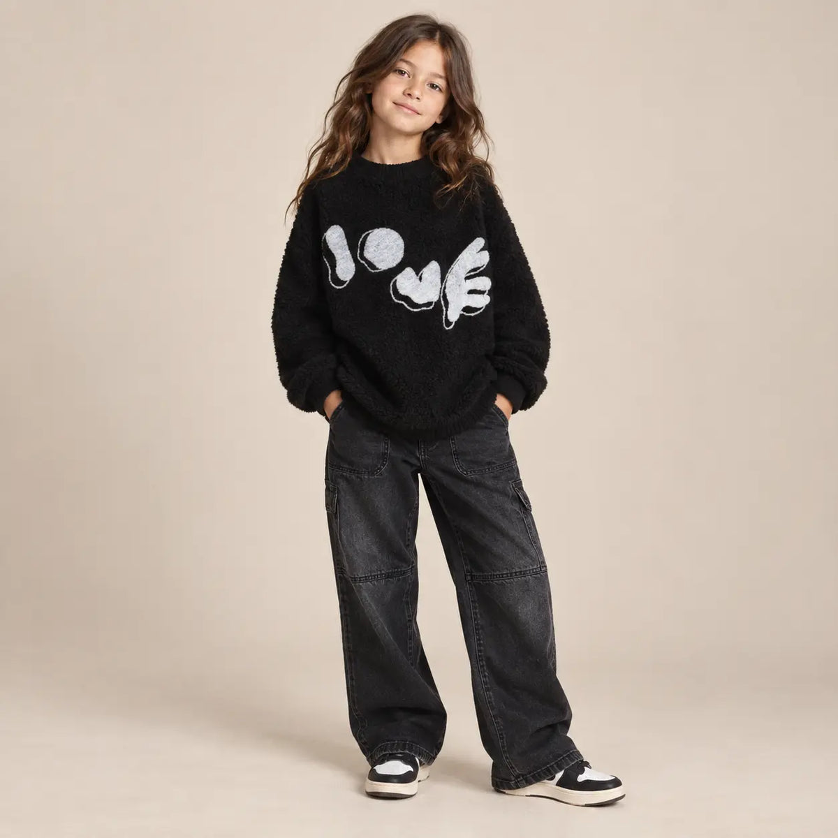 10 year girl wearing Sweatshirt Monica Love
