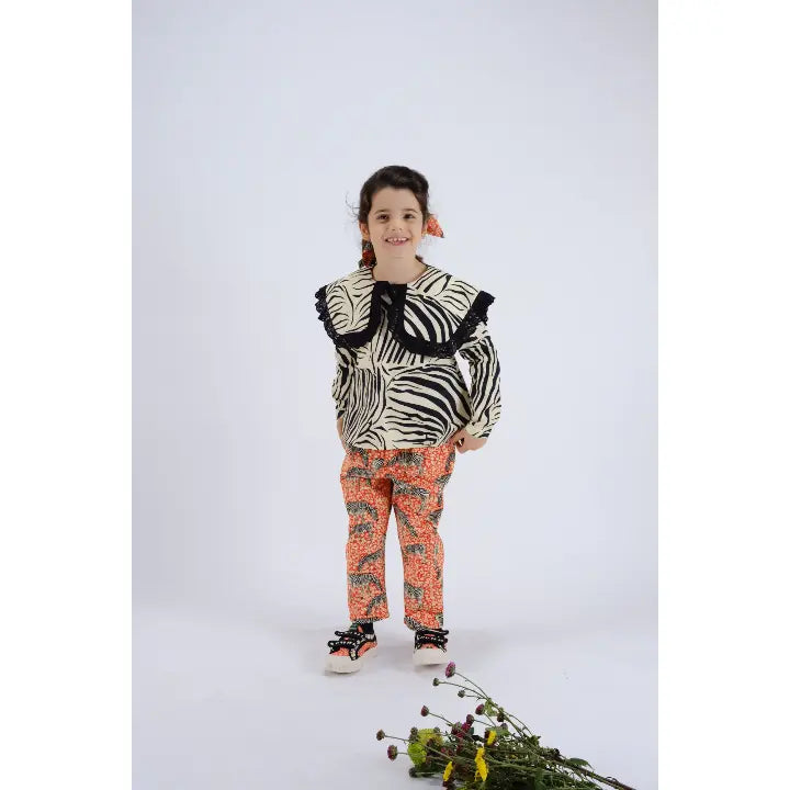 Zebra Black Blouse WOLF & RITA