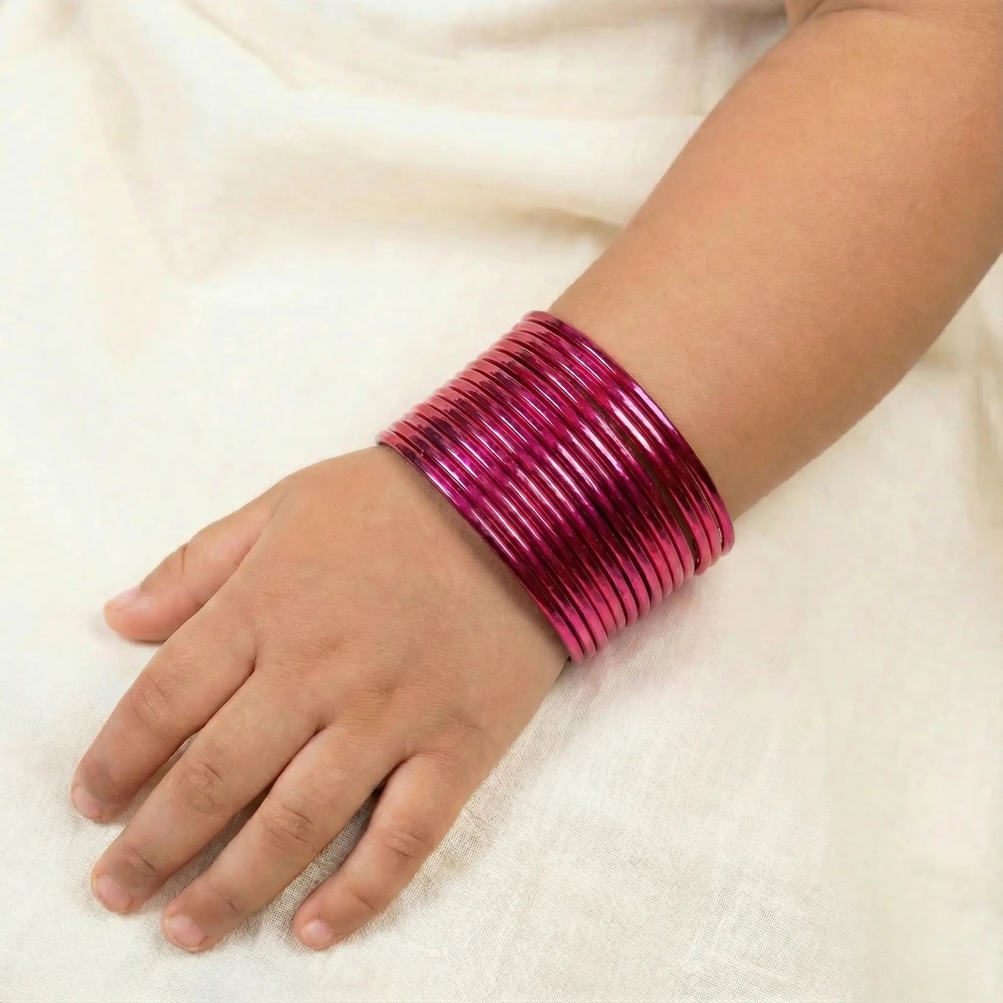 12 Piece Mettalic Solid Colors Bangles THE RAMADAN EDIT