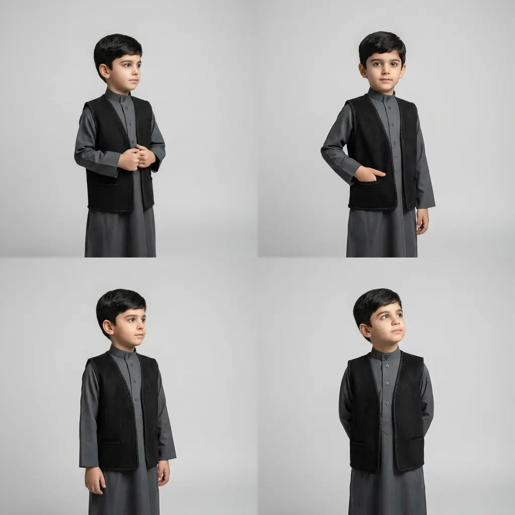 Noir Suede Vest LAYALEE