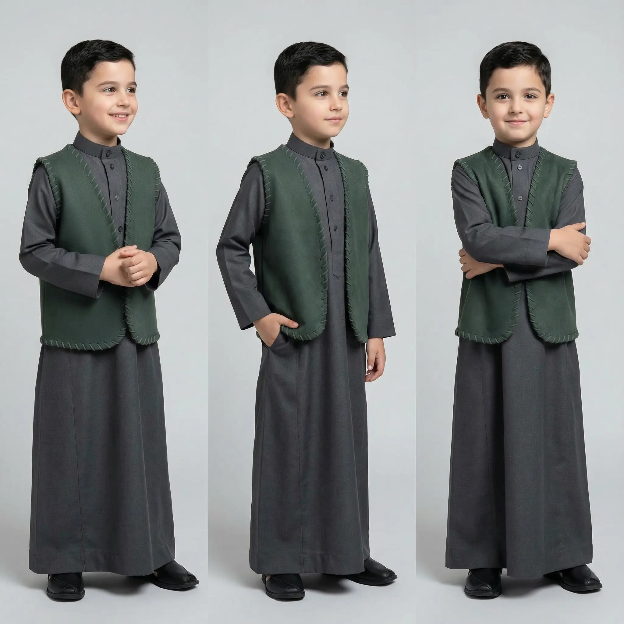 Sami Olive Green Vest LAYALEE