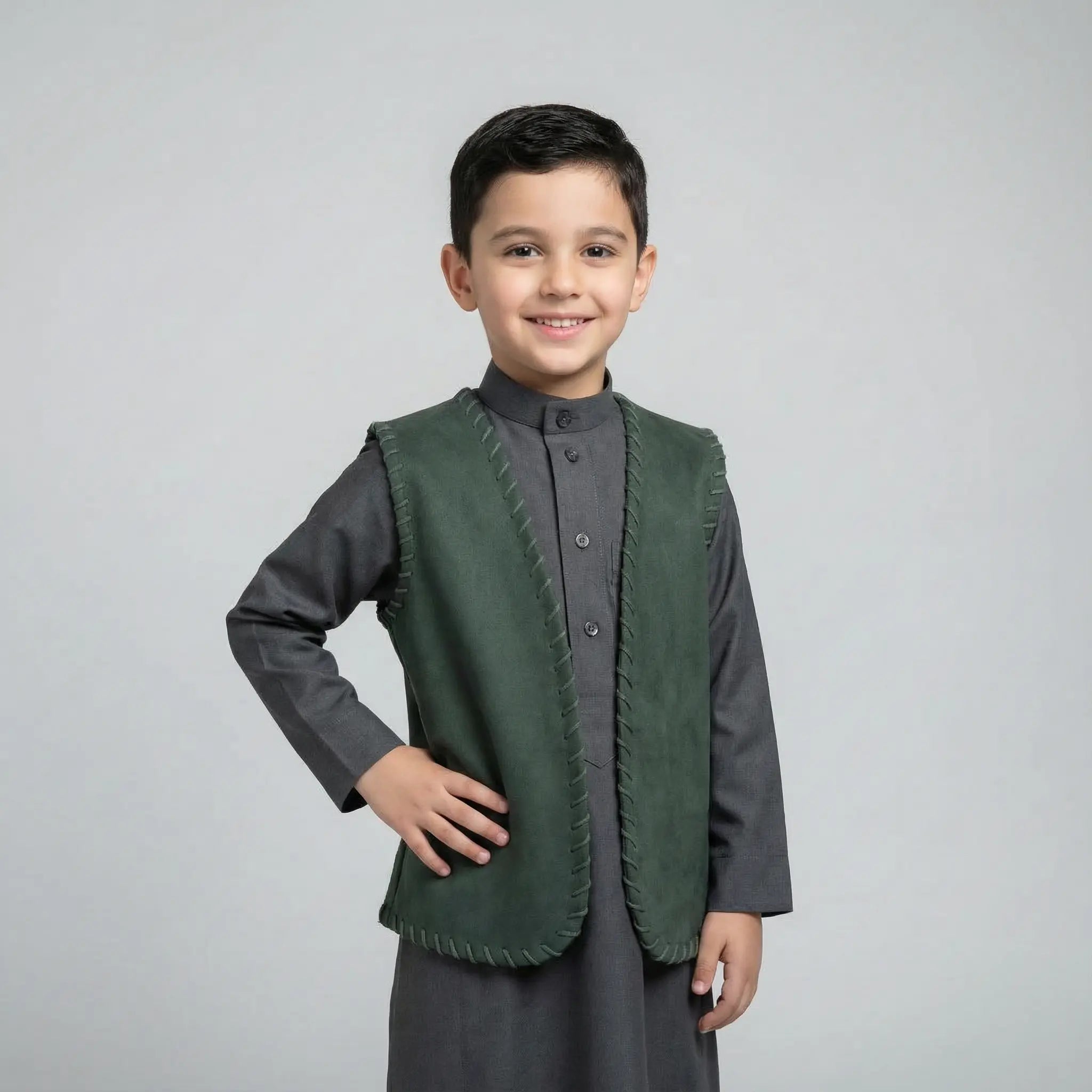 Sami Olive Green Vest LAYALEE