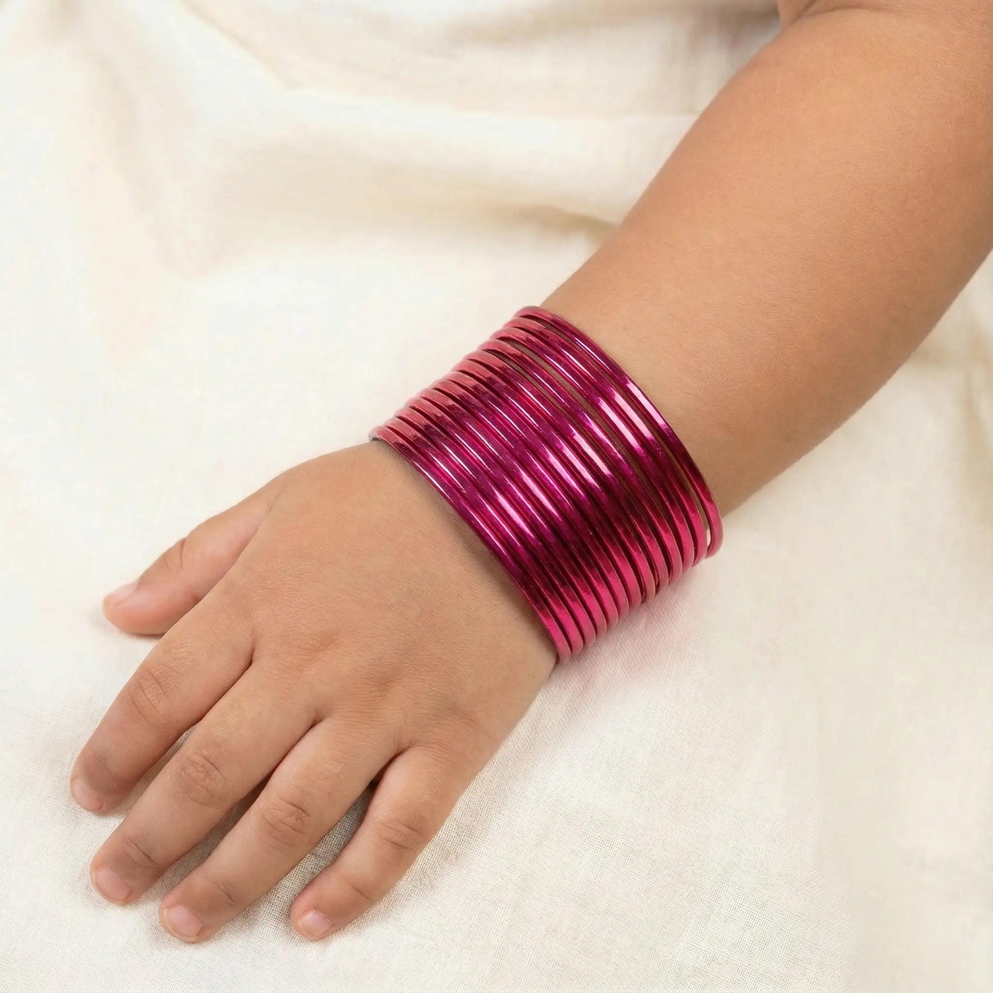 12 Piece Mettalic Solid Colors Bangles THE RAMADAN EDIT