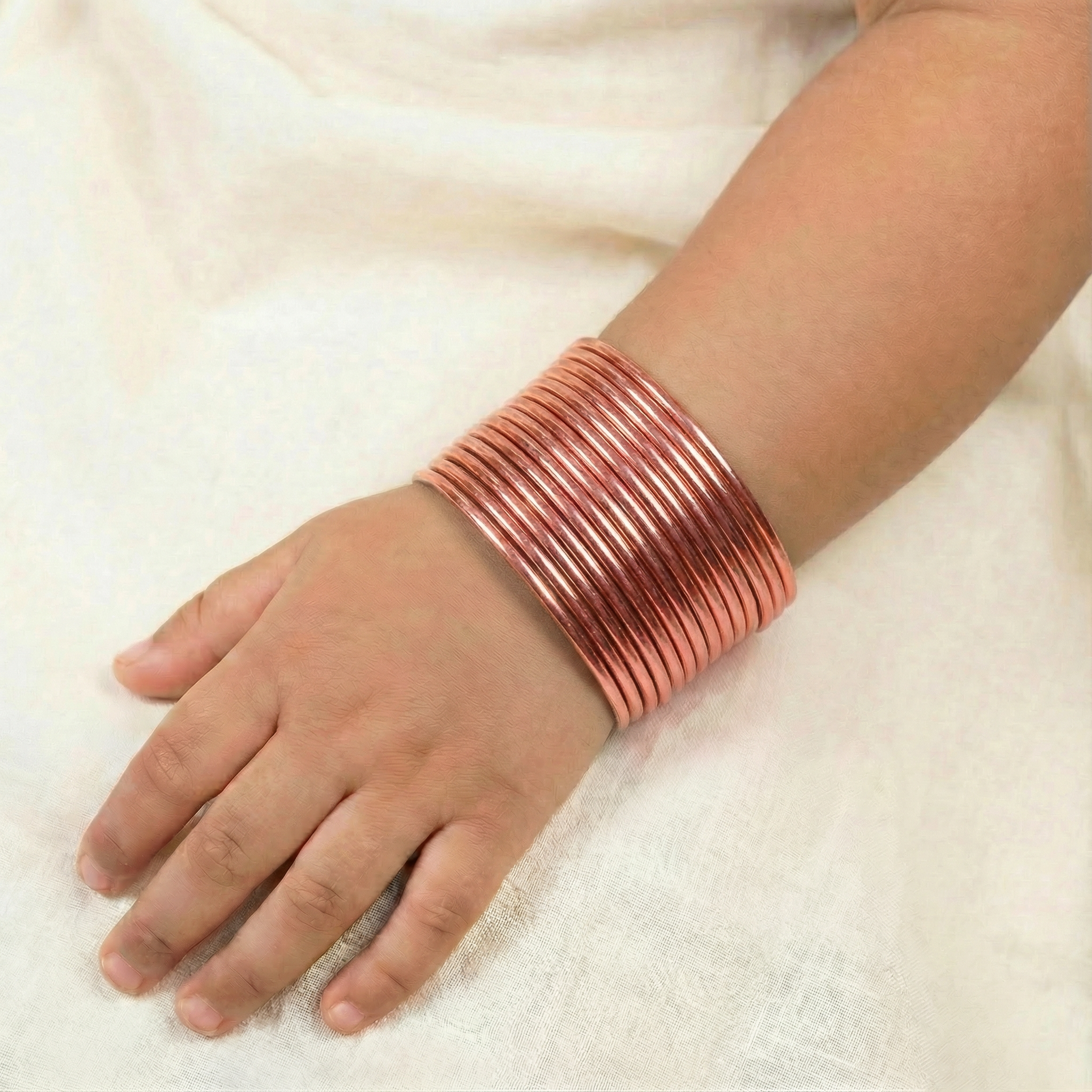 12 Piece Mettalic Solid Colors Bangles